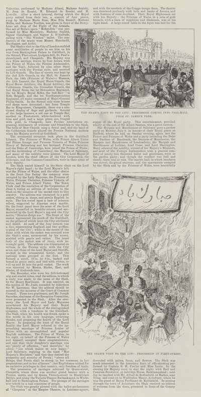 La visita del Shah a la ciudad de Henry Charles Seppings Wright